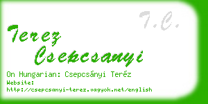 terez csepcsanyi business card